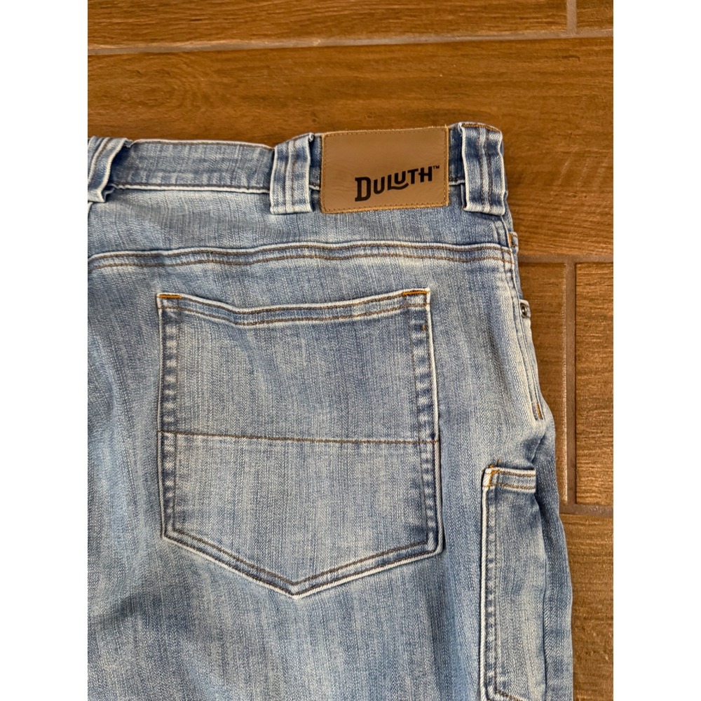 Duluth Trading Co Ballroom Double Flex Jeans Light Wash Relaxed Fit 38x32 Mens - Picture 11 of 11